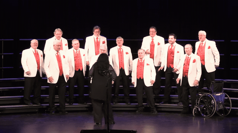 Golden Valley Chorus performing on stage
